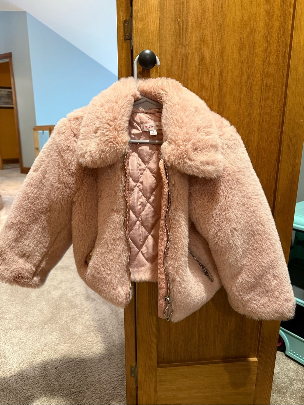 Design History Plush Pink Faux-Fur Jacket